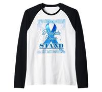 Prostate Cancer Awareness Ribbon 'The Fight is Real' Raglan Baseball Tee