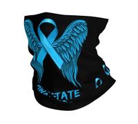 Prostate Cancer Awareness Ribbon Wing Unisex Face Covering Scarf Breathable Bandana Soft Snood For Hiking Running Winter Cycling