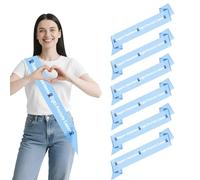 Prostate Cancer Awareness Sash 6pcs Light Blue Ribbon Sashes For Men Prostate Cancer Accessories Sash For Campaigns Blue September Awareness Sashes For Public Activity Support Groups Party Decor