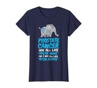 Prostate Cancer Survivor Quote | Funny Bitch Please Elephant T-Shirt, Women, Navy Blue, X-Large