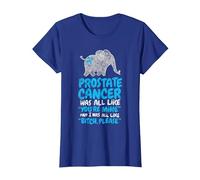 Prostate Cancer Survivor Quote | Funny Bitch Please Elephant T-Shirt, Women, Royal Blue, Medium
