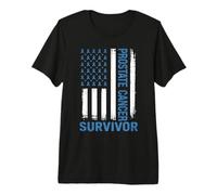 Prostate Cancer Survivor Vintage Flag Ribbon Premium T-Shirt