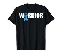 Prostate Cancer Warrior Light Blue Ribbon Cancer Awareness T-Shirt