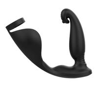 Prostate Massager with Cock Ring - Dual Motor Vibrating Anal Plug for Men, Remote Control Prostate & Perineum Stimulator, Magnetic USB Rechargeable Silicone P-Spot Vibrator, Waterproof Design