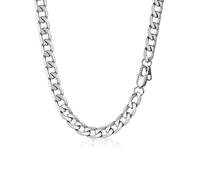 PROSTEEL Mens Cuban Chain Necklace, Curb Link Chains Silver/Gold Plated, 4mm/6mm/9mm/13mm Width, 18"-30" Inches, Hip Hop Jewellery -Send Gift Box