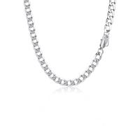 PROSTEEL Mens Cuban Chain Necklace, Curb Link Chains Silver/Gold Plated, 4mm/6mm/9mm/13mm Width, 18"-30" Inches, Hip Hop Jewellery -Send Gift Box