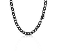 PROSTEEL Mens Curb Chain Necklace, Cuban Link Chains Black, 6mm Width, 26 Inches, Hip Hop Hypoallergenic 316L Stainless Steel Jewellery -Send Gift Box