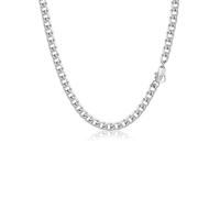 PROSTEEL Mens Curb Chain Necklace, Cuban Link Chains Silver, 4mm Width, 28 Inches, Hip Hop Hypoallergenic 316L Stainless Steel Jewellery -Send Gift Box