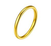 PROSTEEL Men's Rings, 2MM Width Stainless Steel Thumb Band Ring Gold Plated Size O - Send Gift Box
