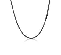 PROSTEEL Snake Chain Necklace with Sturdy Clasp, 2MM Thin Chain for Adding a Pendant, Mens Jewellery, 316L Stainless Steel/Gold Plated/Black (2mm, Black, 66 CM)