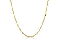 PROSTEEL Snake Chain Necklace with Sturdy Clasp, 2MM Thin Chain for Adding a Pendant, Mens Jewellery, 316L Stainless Steel/Gold Plated/Black (2mm, Gold Plated, 51 CM)