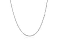 PROSTEEL Snake Chain Necklace with Sturdy Clasp, 2MM Thin Chain for Adding a Pendant, Mens Jewellery, 316L Stainless Steel/Gold Plated/Black (2mm, Silver, 61 CM)