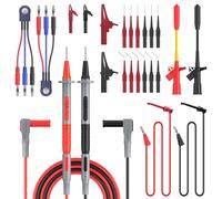Proster 26-in-1 Multimeter Test Leads - Automotive & Electrical Test Lead Set with Interchangeable Probes, Test Hooks, Insulated Crocodile Clips & Potentiometer Multimeter Test Probes for Home DIY