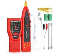 Proster 9 in 1 Network Cable Tracker POE Tester RJ45 RJ11 network cables | Voltage Wire Tracker Finder LAN CAT5 CAT6 Ethernet, LED Indicator & Adjustable Alarm Volume, Flashlight