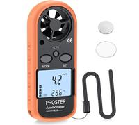 Proster Anemometer Handheld Digital LCD Wind Speed Meter Wind Gauge Backlight with Measure Speed and Temperature Wind Air Flow Velocity Tester for Windsurfing Kite Flying Sailing Surfing Fishing