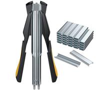 Proster Automatic C-Type Hog Ring Pliers with 2500 Galvanised Rings - Professional Fencing Tool Kit for Pet Cages, Mattresses, DIY & Car Upholstery