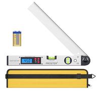 Proster Digital Angle Finder Tool 0-225° with LCD Backlight 400mm/16 inch Angle Measurement Tool with Horizontal and Vertical Bubble Digital Protractor for Woodworking Roofing Engineering Construction