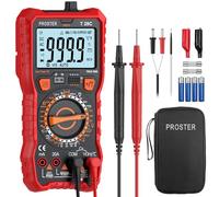 Proster Digital Multimeter TRMS 6000 Counts - Multi Meters Electrical with AC/DC Voltage Current, NCV, Capacitance, Frequency, Temperature, Diode, HFE, Infrared Test with Alligator Clips Cloth Bag