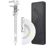 Proster Digital Vernier Caliper 8inch/200mm + 32 Feeler Gauges Dial Calipers Electronic Caliper Fractions/Inch/Metric Calipers Measuring Tool for Length Width Depth Inner/Outer Diameter