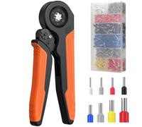 Proster Ferrule Crimping Tool Kit - Hexagonal Crimping Tool for 0.5-10mm² (22-7 AWG) Wire End Terminals Ratchet Wire Ferrule Crimper with 1200 Insulated Ferrules for Electricians DIY