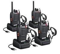 Proster Long Range Walkie Talkies for Adults - Rechargeable Walkie Talkies 4PCS with 16 Channels, VOX Function, LED Flashlight, Earpieces 2 Way Radio Communication for Hiking Camping Outdoor Activity