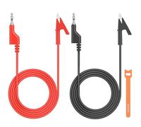 Proster Multimeter Lead Set 2PCS - 4mm Banana Plug to Test Leads with Alligator Clip 1m/3.3ft Test Leads 1000V/15A with Storage Ties for Multimeters, Power Supplies & Electrical Testing