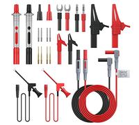 Proster Multimeter Test Leads Kit - 24 in 1 Automotive Test Leads with 8 PCS Probe Pins Alligator Clips Spade Plug Banana Plug for Multimeter Clamp Meter