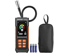 Proster Natural Gas Detector - Gas Leak Detector with 10.63 Inch Gooseneck, Audible & Visual 3-Colour Progress Bar Alarm Portable Gas Sniffer to Locates Sources Like Methane, Propane and Butane