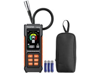 Proster Natural Gas Detector - Gas Leak Detector with 10.63 Inch Gooseneck, Audible & Visual 3-Colour Progress Bar Alarm Portable Gas Sniffer to Locates Sources Like Methane, Propane and Butane