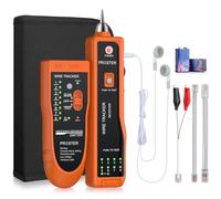 Proster Network Cable Tester Cable Tracer with Battery Earphone Sensitive Wire Tracker Telephone Cable Tester Wire Tracer for LAN Ethernet RJ45 RJ11