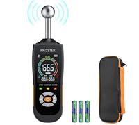 Proster Pinless Damp Meter - Non-Destructive Moisture Meter with Sound Light Alarm 58mm Sensing Sphere Probe, 5-40mm Analysis Depth Damp Tester for Wall, Wood, Masonry, Concrete and Plaster