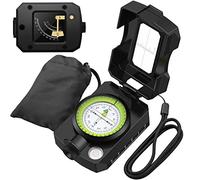 Proster Professional Hiking Compass with Clinometer - Lightweight Aluminium Alloy Waterproof Navigation Tool with Fluorescent Scale, Weatherproof & Carry Bag for Camping, Hunting, Geological Survey