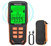 Proster Rechargeable EMF Meter - 3 in 1 Electromagnetic Field Detector for EF RF MF X/Y/Z -Axial Magnetic Field Radiation EMF Detector with 3-Colour Display Screen & Sound Alarm System
