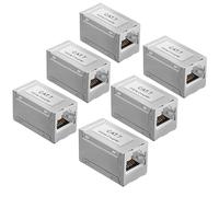 Proster RJ45 Coupler - 10Gbps/600MHz High-Speed Ethernet Lan Cable Connector, All-Metal Shielded Cat7 Inline Coupler Female to Female for Cat7, Cat6a, Cat6, Cat5e(6 Pack)