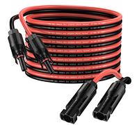 Proster Solar Panel Cable 5m/16ft 12AWG 4mm IP68 Waterproof | Solar Extension Cable with Female and Male Connectors. 5m Red + 5m Black Solar Panel Connector Wires for Photovoltaic Systems
