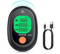 Proster USB-C Rechargeable EMF Meter, 3 in 1 Electromagnetic Field Detector for EF RF MF, 5G&WiFi Radiation Tester EMF Reader with Alert & Tri-Colour Real-Time Display for Home Safety & Ghost Hunting