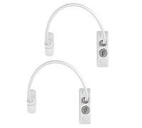 Proster Window Locks 2PCS Window Safety Locks With Keys and Screws Window Security Locks Window Restrictor Locks for Home Public And Commercial Application-White
