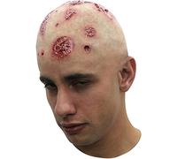 Prosthetic Bald Head Zombie Cap Paint Fancy Dress Adult One Size S/M