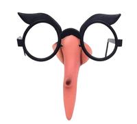 Prosthetic Nose, Witch Nose with Black Glasses, Costume Props Makeup Glasses for Dress up Masquerade Birthday Party Christmas Decoration