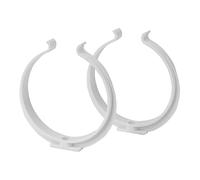 Prostko 2 x Duct Pipe Bracket - 100mm - Round Ventilation Tube Clamp Clip - Ducting Holder., White