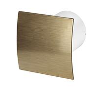 Prostko LTD Bathroom Extractor Fan - 100mm, 125mm - Pull Cord, Timer, Humidity Sensor - Silent - Turbo (100mm / 4" Turbo KWT with Timer, Gold - PEZ)