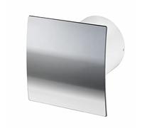 Prostko LTD Bathroom Extractor Fan - 100mm, 125mm - Pull Cord, Timer, Humidity Sensor - Silent - Turbo (100mm / 4" Silent KWS with Humidity Sensor, Silver - PES)