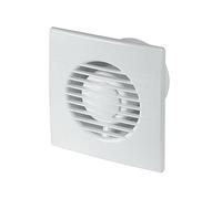 Prostko LTD Bathroom Extractor Fan - 100mm, 125mm - Pull Cord, Timer, Humidity Sensor - Silent - Turbo (100mm / 4" Silent KWS with Timer, Silver - PES)