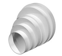 Prostko LTD Eccentric Duct Multi Reducer - 80mm / 100mm / 120mm / 125mm / 150mm / 160mm Multistage - Wall, Ceiling Mount, White