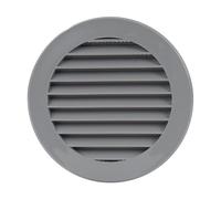 Prostko LTD Grey Round Air Vent Grille - 100mm -with Flange and Fly Screen - Ventilation Duct.