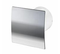 Prostko LTD Polished Chrome Bathroom Extractor Fan 100mm / 4" with Pull Cord Switch S100WPEH