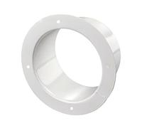 Prostko LTD Powder Coated Steel Duct Flange / 60mm / White Tube Adaptor/Pipe Male Coupler - Hose Joint (Ø 100mm)