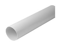 Prostko LTD Round Duct Rigid Pipe - Extractor Fan Ventilation Solid Tube Plastic Ducting. (100mm / Length - 500mm / 0.5m), White
