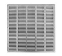 Prostko LTD Silver Galvanised Steel Air Vent Grille / 500mm x 500mm / with Fly Screen - Anti Insect Mesh/Modern Flat Duct Cover