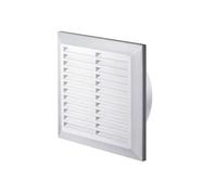 Prostko LTD White Air Vent Grille - 200mm x 200mm - with 150mm Duct Pipe Hose Connection Spigot - Ventilation Cover.